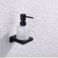 Дозатор для рідкого мила настінний Koer AS-0104-05 (скло) колір чорний (KR6166)
