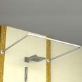Штанга для шторки П-подібна універсальна Zerix CRS-U-90x90x90 90x90x90cm, 90x180cm, 270cm (нержавіюча сталь) (Блістер) (ZX6103)