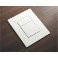 Панель змиву KOER KT-0607-03 157x198x3mm пластикова, кнопка квадратна (колір білий) (KR5714) Панель змиву KOER KT-0607-03 157x198x3mm пластикова, кнопка квадратна (колір білий) (KR5714)