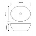 Раковина накладна MIXXUS PREMIUM ELLIPSE-0107 345х265х120mm (MP6525)