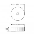 Умивальник накладний керамічний Mixxus Premium Wave-0101 400x400x125mm (MP6491) Умивальник накладний керамічний Mixxus Premium Wave-0101 400x400x125mm (MP6491)