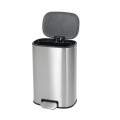 Відро для сміття з плавним закриттям овальне Mixxus Premium Diverse-TC0112 SS Color 12л колір наржавійка (MI7079)