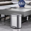 Відро для сміття з плавним закриттям овальне Mixxus Premium Topper-TC0205 SS Color 5л колір нержавійка (MI7059)