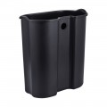 Відро для сміття з плавним закриттям овальне Mixxus Premium Topper-TC0205 SS Color 5л колір нержавійка (MI7059)