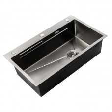 Мийка Zerix ZH6845-SET-05 Decor Nano-Black (3.0/0.8) з нерж. сталі комплект (графіт) (ZM5588) Мийка Zerix ZH6845-SET-05 Decor Nano-Black (3.0/0.8) з нерж. сталі комплект (графіт) (ZM5588)