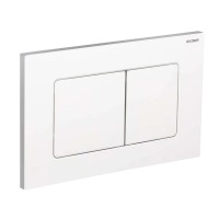 Панель змиву KOER KT-0602-03 240x160x10mm пластикова, кнопка квадратна (колір білий) (KR5180)