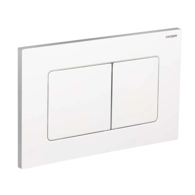 Панель змиву KOER KT-0602-03 240x160x10mm пластикова, кнопка квадратна (колір білий) (KR5180) Панель змиву KOER KT-0602-03 240x160x10mm пластикова, кнопка квадратна (колір білий) (KR5180)