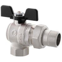 Кран с американкой Roho R106-075B - 3/4" угловой (RO0114) Кран с американкой Roho R106-075B - 3/4" угловой (RO0114)