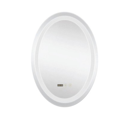Дзеркало Mixxus PLAIN MV02-50x70 з Led Touch, Anti-fog, димером, регулятором яскравості, годинником (MI6010)