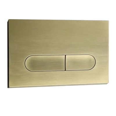 Панель змиву KOER KT-0608-12 240x160x10mm пластикова, кнопка закруглена (колір матове золото) (KR6126) Панель змиву KOER KT-0608-12 240x160x10mm пластикова, кнопка закруглена (колір матове золото) (KR6126)