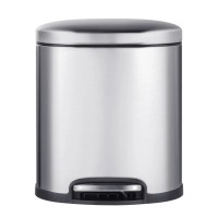 Відро для сміття з плавним закриттям овальне Mixxus Premium Topper-TC0205 SS Color 5л колір нержаві