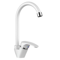 Змішувач для кухні Plamix Afina-011 White (без підведення) (PM0686)