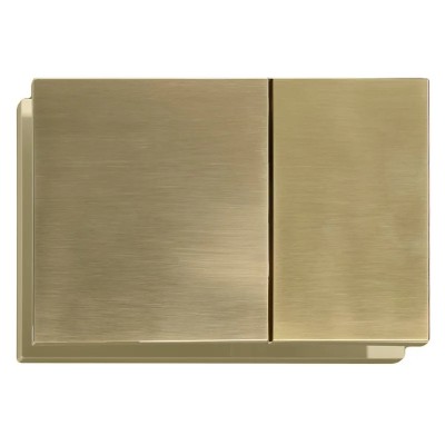 Панель змиву KOER KT-0610-12 240x160x32mm пластикова, кнопка квадратна (колір матове золото) (KR6137) Панель змиву KOER KT-0610-12 240x160x32mm пластикова, кнопка квадратна (колір матове золото) (KR6137)