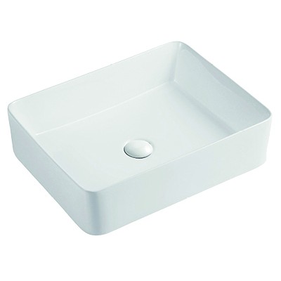 Умивальник накладний керамічний Mixxus Premium Quadro-0102 520x410x130mm (MP6488)