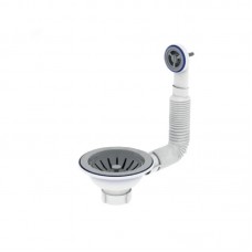 Випуск різьбовий Zerix KS-02 3 1/2" з гнучким круглим переливом (ZX5092) Випуск різьбовий Zerix KS-02 3 1/2" з гнучким круглим переливом (ZX5092)