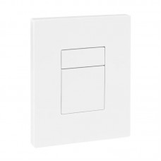 Панель змиву KOER KT-0607-03 157x198x3mm пластикова, кнопка квадратна (колір білий) (KR5714) Панель змиву KOER KT-0607-03 157x198x3mm пластикова, кнопка квадратна (колір білий) (KR5714)