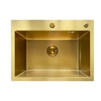 Мийка Mixxus MH5843 Micro Decor Brushed Gold (3.0/0.8) з нерж. сталі (колір матове золото) (MI8218)