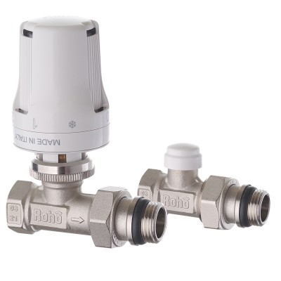 Комплект для подключения радиатора Roho R5151-050K - 1/2" угловой (антипротечка) (RO0117)