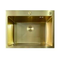 Мийка Mixxus MH6050 Micro Decor Brushed Gold (3.0/0.8) з нерж. сталі (колір матове золото) (MI8222)