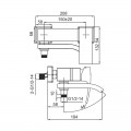 KOER KB-41007-05 Змішувач для ванни з коротким виливом (Колір чорний) (8 шт/ящ)