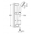 Душевой гарнитур со штангой, 2 режима струи Grohe New Tempesta Classic (27926001)