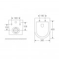 Унітаз підвісний Mixxus Premium Ellipse-0304-R 540x360x360mm, система змиву Rimless (MP6466)