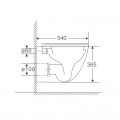 Унітаз підвісний Mixxus Premium Ellipse-0304-R 540x360x360mm, система змиву Rimless (MP6466)