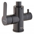 Змішувач для кухні Mixxus DAX-021-G Black з нерж.ст. SUS304 з вих.для пит.води(кол.чорний) (MI6078)