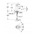 Смеситель для раковины M-размера Grohe Eurocube (23446000) Смеситель для раковины M-размера Grohe Eurocube (23446000)