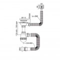 Сифон для кухні MIXXUS SK-02-A 3 1/2"x40 з нержавіючою сіткою, гнучким прямокутним переливом (MI8194) Сифон для кухні MIXXUS SK-02-A 3 1/2"x40 з нержавіючою сіткою, гнучким прямокутним переливом (MI8194)