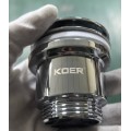 Донний клапан для раковини універсальний (з/без переливу) KOER PW-11-01 автоматичний (Click-Clack) (Колір хром) 1 1/4'' (KR5790)