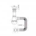 Сифон для кухні MIXXUS SK-01-A 1 1/2"x40 з литим випуском 40*40/50 (MI8190) Сифон для кухні MIXXUS SK-01-A 1 1/2"x40 з литим випуском 40*40/50 (MI8190)