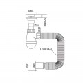 Сифон для умивальника MIXXUS SU-09-A 1 1/4"x32 з литим випуском (MI8189) Сифон для умивальника MIXXUS SU-09-A 1 1/4"x32 з литим випуском (MI8189)