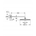 Верхний душ с настенным кронштейном Grohe Rainshower Mono (26557000) Верхний душ с настенным кронштейном Grohe Rainshower Mono (26557000)