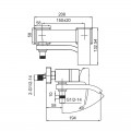 KOER KB-41007-01 Змішувач для ванни з коротким виливом (Колір хром) (8 шт/ящ)
