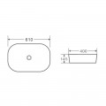 Умивальник накладний керамічний Mixxus Premium Diverse-0102 610x400x145mm (MP6486)
