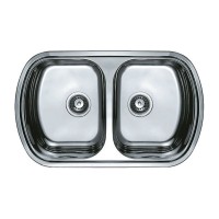 Мийка кухонна HAIBA 80x49 DOUBLE (satin) (HB0652)
