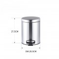 Відро для сміття з плавним закриттям кругле Mixxus Ellipse-TC0205 SS Color 5л колір нержавійка (MI7