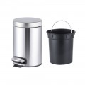 Відро для сміття з плавним закриттям кругле Mixxus Ellipse-TC0205 SS Color 5л колір нержавійка (MI7