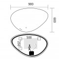 Дзеркало Mixxus Premium DIVERSE MA01-90x60-REVERSE (LED Touch, Anti-fog, димер (3-6,5kK)) (MP6633)