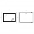 Дзеркало MIXXUS WARM MR12-80x60-REVERSE з LED Touch, Anti-fog, димером, рег. яскравості (MI6672)