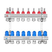 Колекторний блок з витратомірами та євроконусами Koer KR.1210-8 - 1"x8 WAYS (KR5270)