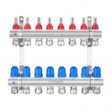 Колекторний блок з витратомірами та євроконусами Koer KR.1210-8 - 1"x8 WAYS (KR5270)