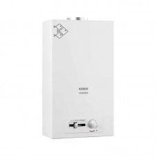 Газова колонка димохідна з п'єзорозпалом KOER KWH.G0410 WHITE 10 л/хв (колір білий) (KR5663)