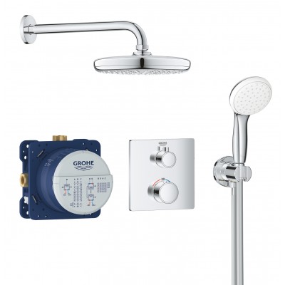 Душова система прихованого монтажу з термостатом Grohe Grohtherm Convent. Concealed (34729000)