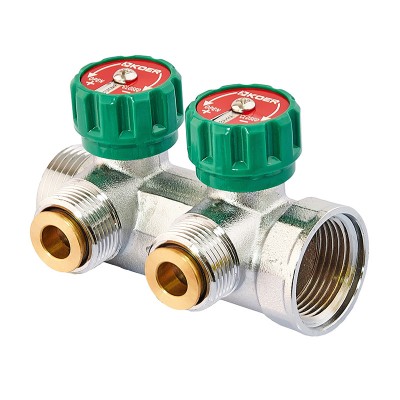 Колектор для теплої підлоги з адаптером Koer KR.1127-2 - 1"x2 - 3/4 Ways (євроконус-площина) (KR4946) Колектор для теплої підлоги з адаптером Koer KR.1127-2 - 1"x2 - 3/4 Ways (євроконус-площина) (KR4946)