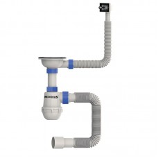 Сифон для кухні MIXXUS SK-02-A 3 1/2"x40 з нержавіючою сіткою, гнучким прямокутним переливом (MI8194) Сифон для кухні MIXXUS SK-02-A 3 1/2"x40 з нержавіючою сіткою, гнучким прямокутним переливом (MI8194)