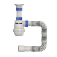 Сифон для кухні MIXXUS SK-01-A 1 1/2"x40 з литим випуском 40*40/50 (MI8190)