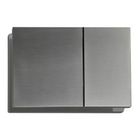 Панель змиву KOER KT-0610-07 240x160x32mm пластикова, кнопка квадратна (колір графіт) (KR6138)