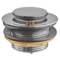 Донний клапан для ванни KOER PW-06-01 автоматичний (Click-Clack) (Колір хром) 1 1/2'' (KR5799)